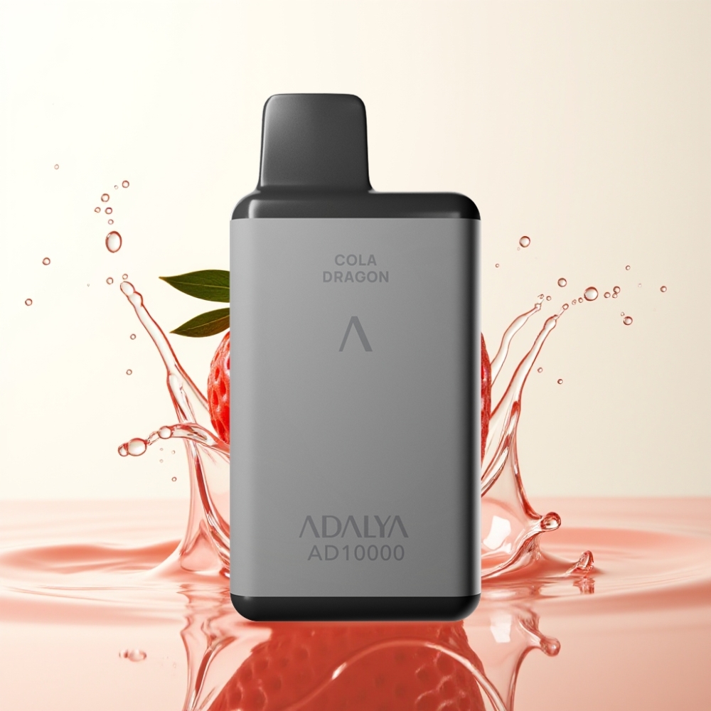Adalya AD 10000 Puf Dispozabilni Vape Jagodni Pljusek – Siva Vesoljska Barva, 14 ml E-tekočine, 2% Nikotina, USB-C Polnjenje
