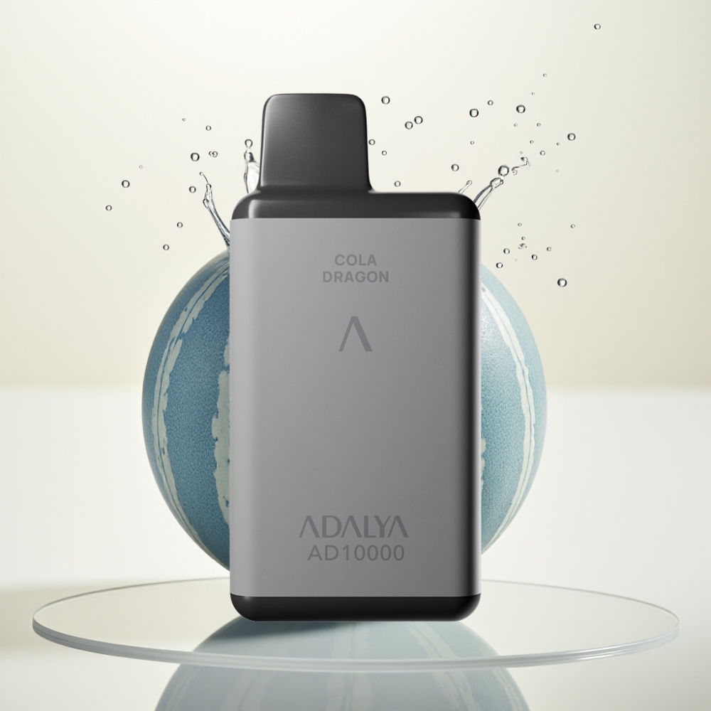 Adalya AD 10000 Puf Dispozabilni Vape Modri Melon – Siva Barva, 14 ml E-tekočina, 2% Nikotina, 650 mAh Baterija, USB-C Polnjenje