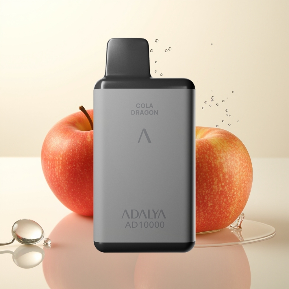 Adalya AD 10000 Puffs Enkratni Vape Dve Jabolki – Siva, 14 ml E-tekočina, 2% Nikotin, USB-C