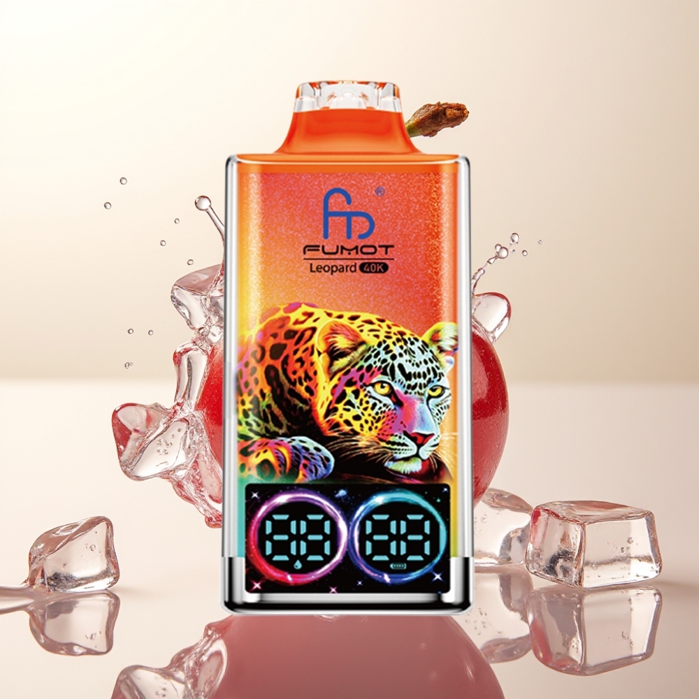 Fumot Leopard 40K Puffs Enkratna E-cigareta Češnjev Led 0%/2%/3%/5% Nikotin, 700mAh, Dual Mesh, Type-C, Digitalni Display