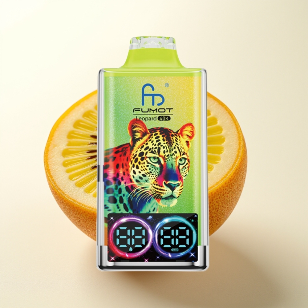 Fumot Leopard 40K Puffs Enkratna E-cigareta z Okusom Kivija, Pasijonke in Guave
