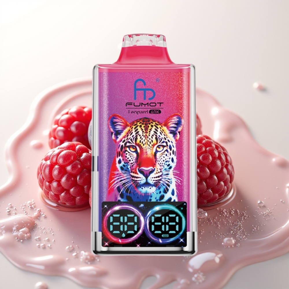 Fumot Leopard 40K Pufi Enkratna E-cigareta Borovnica Češnja Brusnica 0/2/3/5% Nikotin 700mAh Dual Mesh Type-C Digital Display