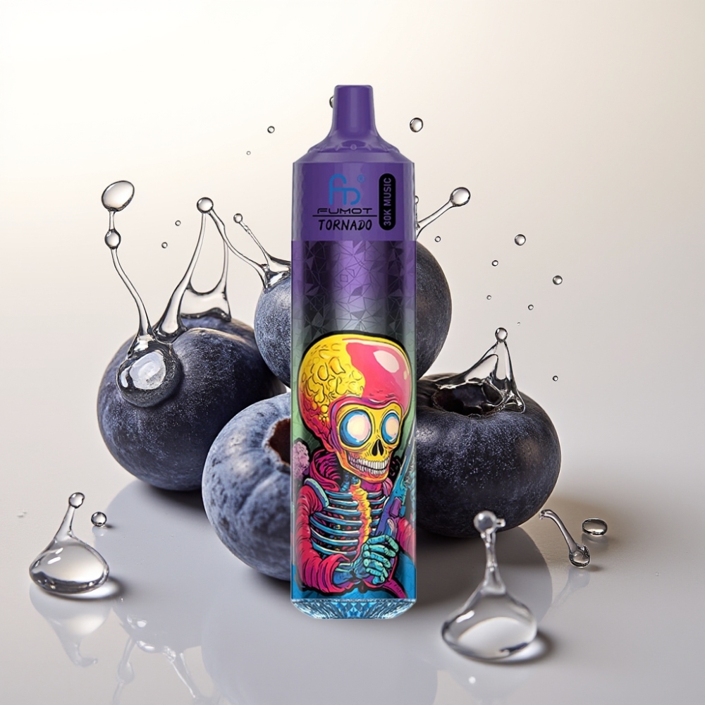 Fumot RandM Tornado 30000 Pufi Dispozabilna E-cigareta z Borovnicami in Robidami – 30.000 Pufov, 30mL, 2%/5% Nikotina, 1.0 Ohm Mesh, 600mAh