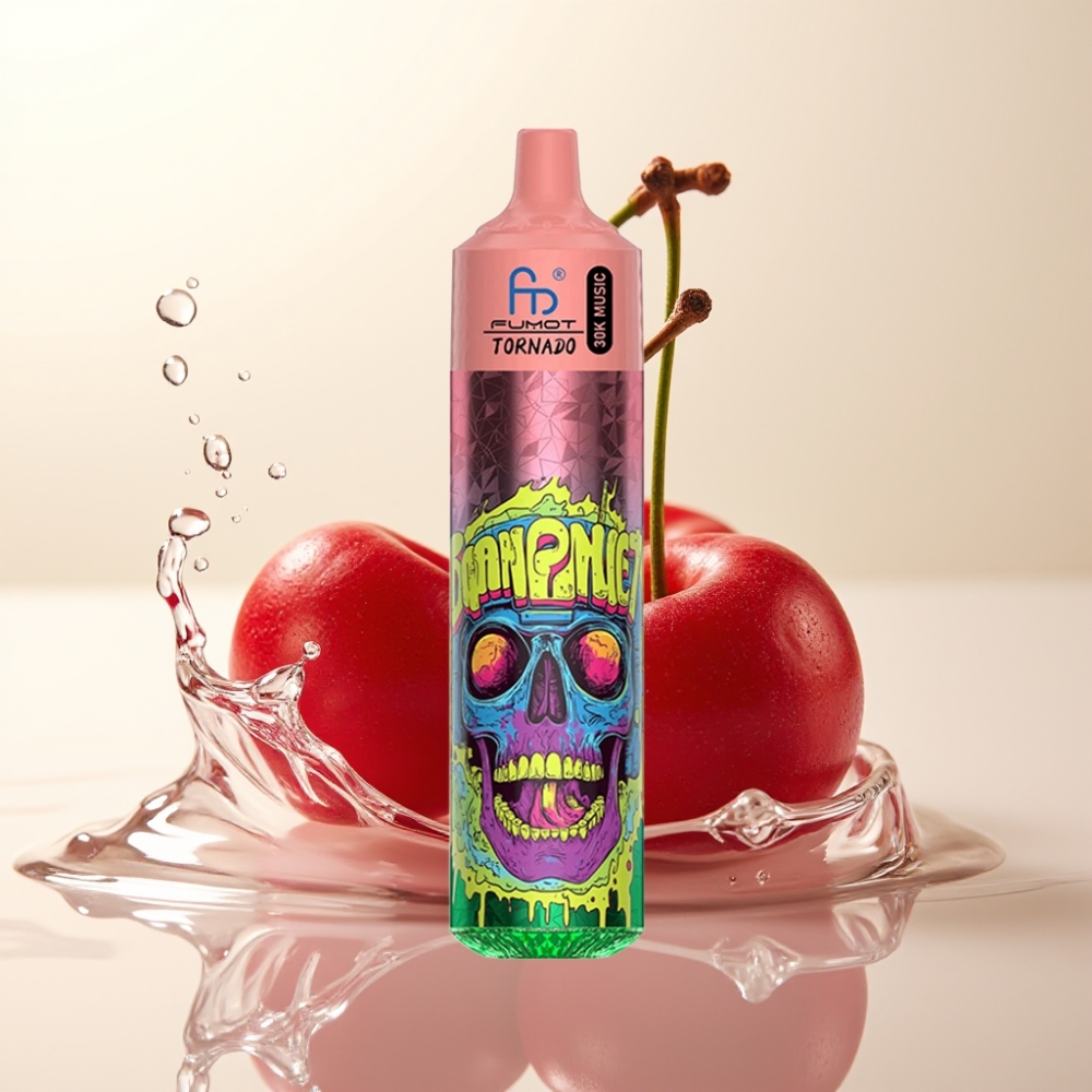Fumot RandM Tornado 30000 Pufi Enkratna E-cigareta s Triple Cherry Aromo