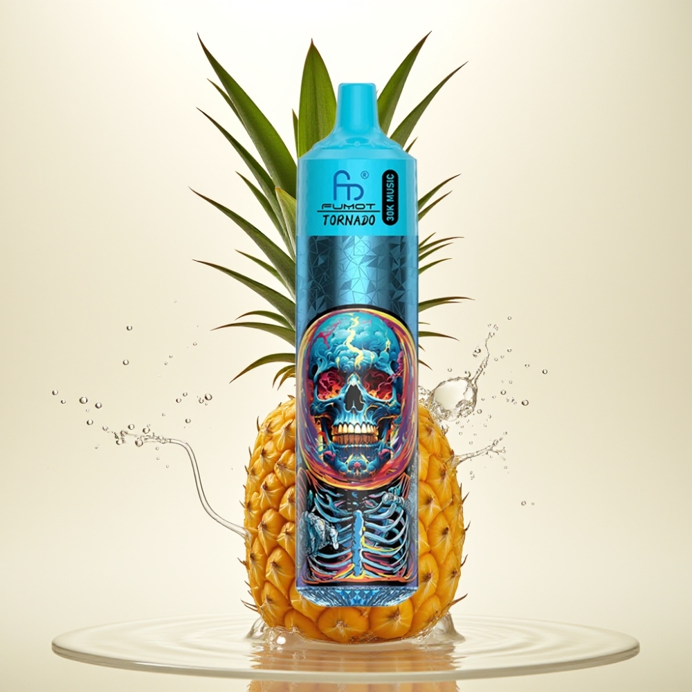 Fumot RandM Tornado 30000 Pufi Enkratna Vapa Ananas Led 30mL 2%/5% Nikotin 600mAh Baterija LED