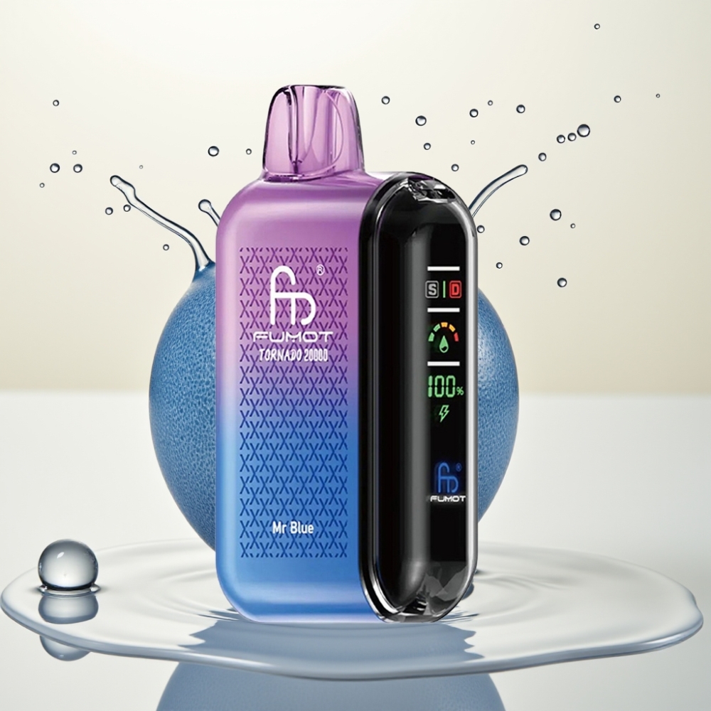 Fumot Tornado 20000 Puffov Enkratna E-cigareta Mr Blue z 20ml E-tekočine, Dual Mesh Coil, 850mAh