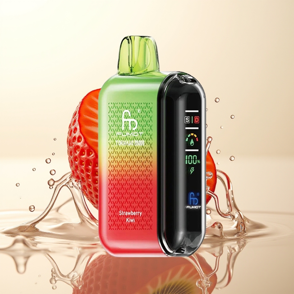 Fumot Tornado 20000 Puffov Enkratna Vape Jagoda-Kivi Dual Mesh Coil 20ml 850mAh 2% Nikotin