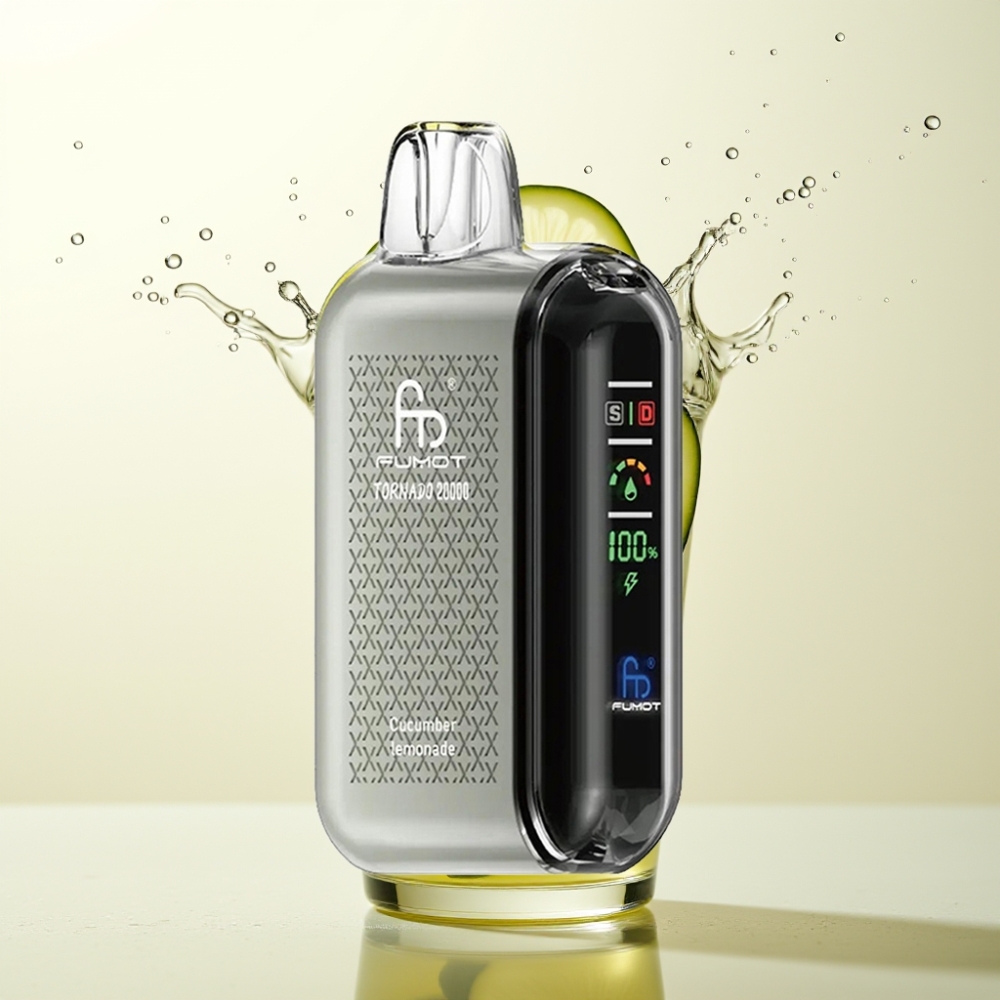 Fumot Tornado 20000 Puffs Enkratna E-cigareta Kumareva Limonada – 20ml, 850mAh, 2% Nikotina, Dual Mesh Coil, Smart Display