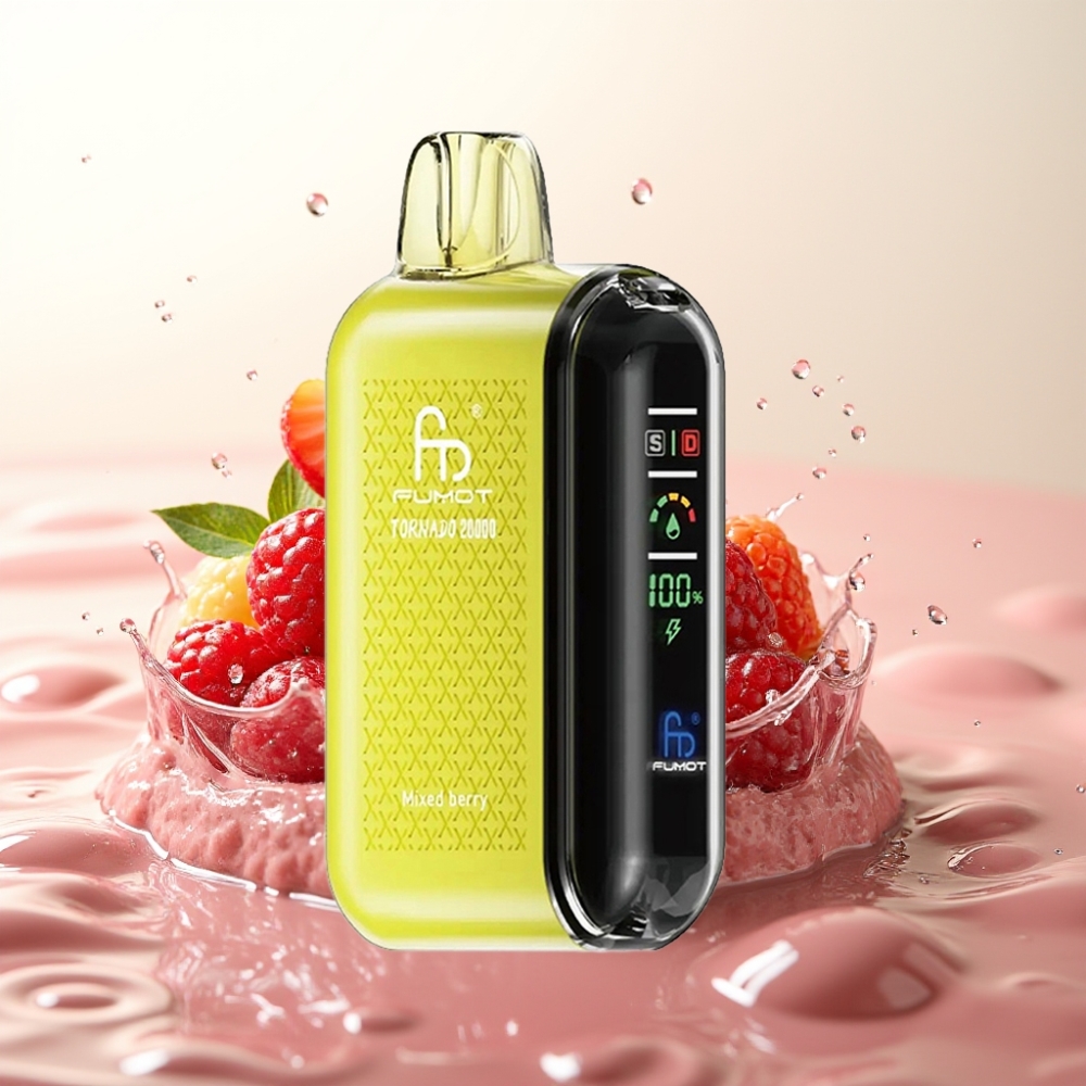Fumot Tornado 20000 Puffs Enkratni Vape Mešane Jagode – 20ml E-tekočina, 850mAh Baterija, Dvojna Mrežna Tuljava, 2% Nikotina