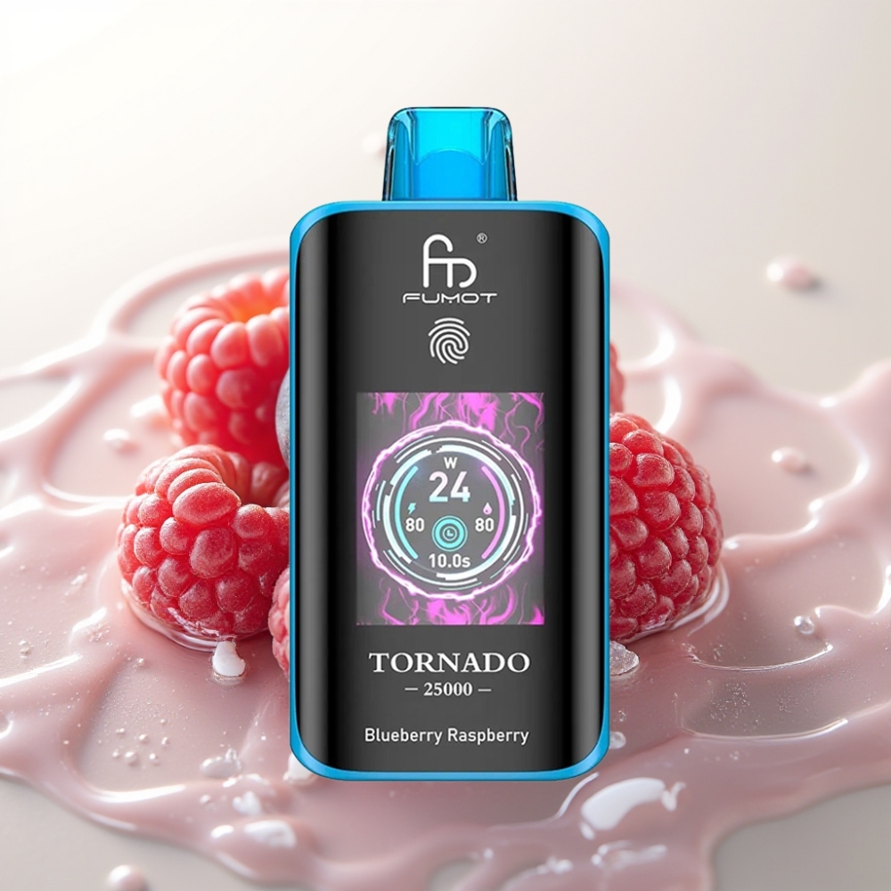 Fumot Tornado 25000 Puffs Enkratna E-cigareta z Borovnicami in Malinami