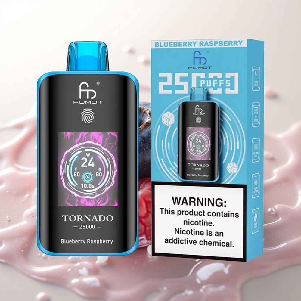 Fumot Tornado 25000 Puffs Enkratna E-cigareta z Borovnicami in Malinami