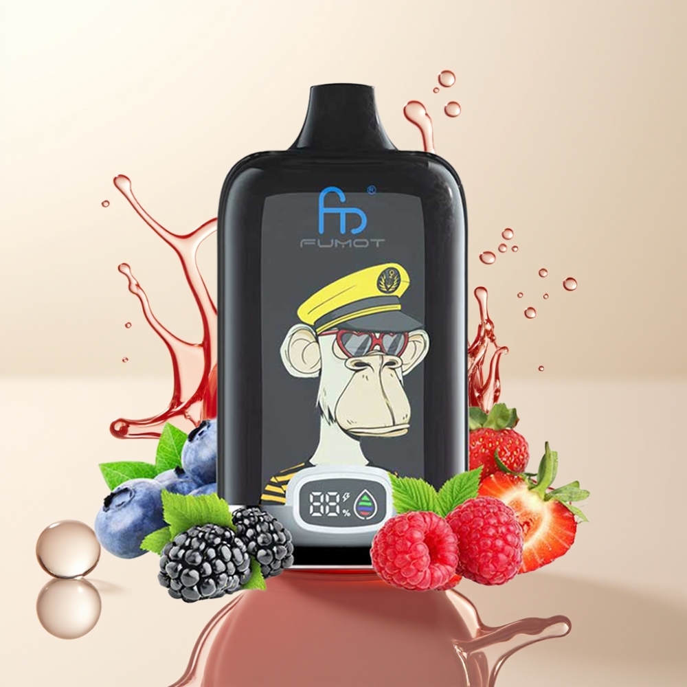 Fumot Tornado Digital Box 12000 Puffov Enkratna E-cigareta Češnja – 20ml E-tekočina, 550mAh, Type-C, MTL