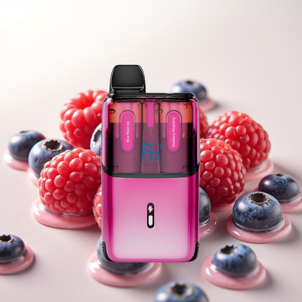 Fumot Ultra T32000 Enkratna E-cigareta Blue Razz Ice - Borovnica Malina z 32000 Pufi, 800mAh, 24ml E-tekočine, Type-C, 20mg Nikotina, Mesh Coil