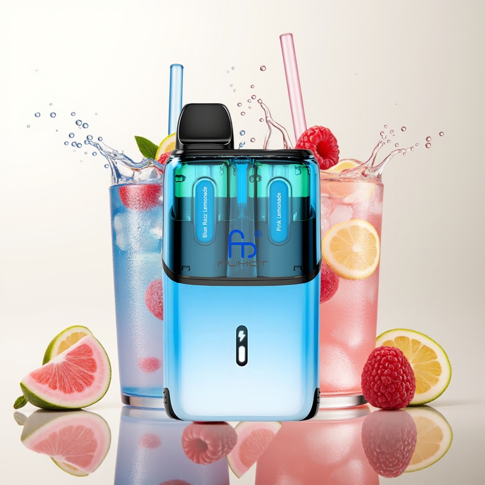 Fumot Ultra T32000 Enkratna E-cigareta Blue Razz Limonada - Roza Limonada