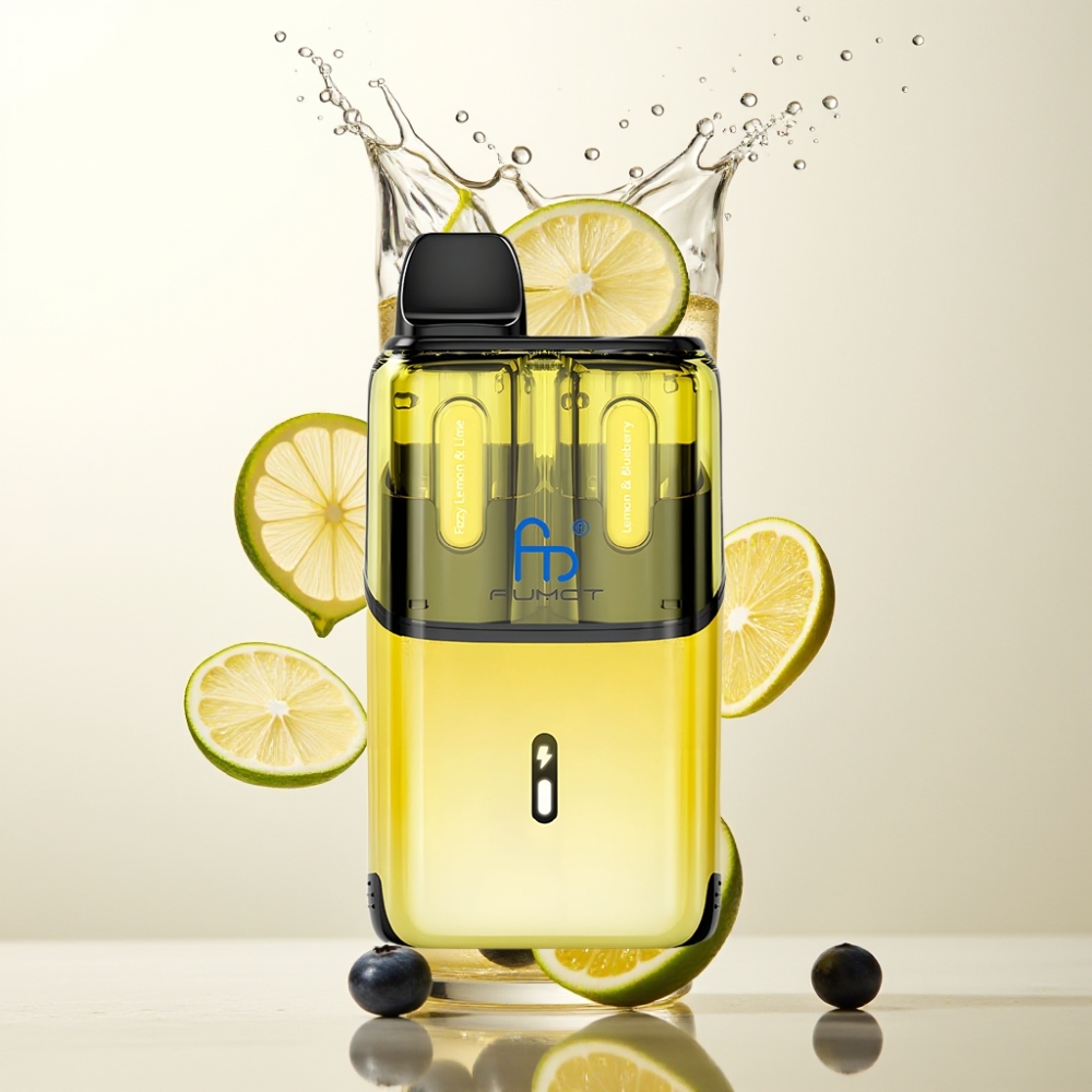 Fumot Ultra T32000 Enkratna E-cigareta Fizzy Limona & Lime - Limona & Borovnica | 32000 Potegov, 800mAh, 24ml, Type-C, 20mg, Mesh Coil