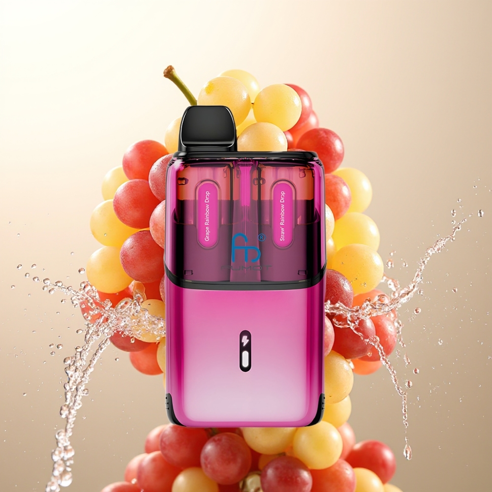 Fumot Ultra T32000 Enkratna E-cigareta Grozdje Rainbow Drops - Jagoda Rainbow Drops | 32000 Puffov, 800mAh, 24ml, Type-C, 20mg, Mesh Coil
