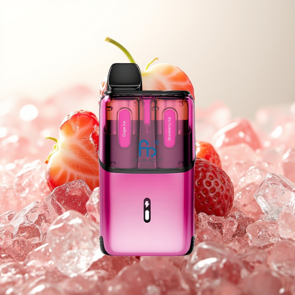 Fumot Ultra T32000 Enkratna E-cigareta Grozdni Led - Jagodni Led | 32000 Potegov, 800mAh, 24ml E-tekočine, Type-C Polnjenje, 20mg Nikotina, Mesh Coil