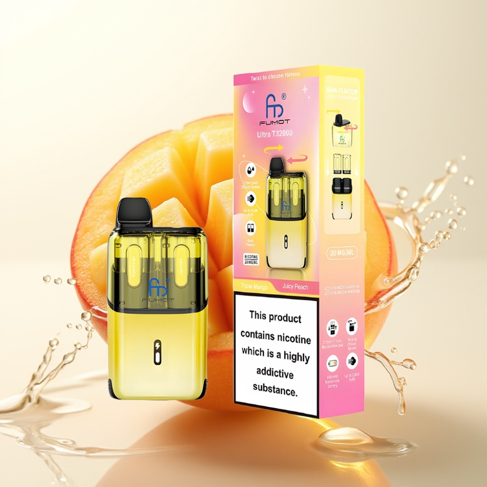 Fumot Ultra T32000 Enkratna E-cigareta Trojni Mango - Sočna Breskev