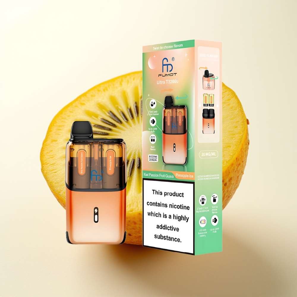 Fumot Ultra T32000 Enkratna Vape Kivi Pasijonka Guava - Ananas Led z 24ml E-tekočine, 800mAh, Type-C, 20mg Nikotina