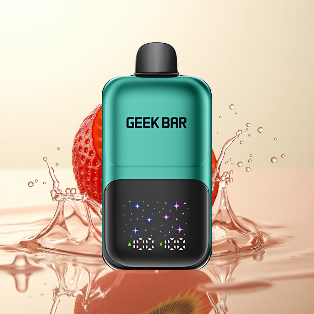 GEEK BAR 2GO 20ml 50000 Potev Dve Seriji Enkratna E-cigareta Jagoda & Kivi