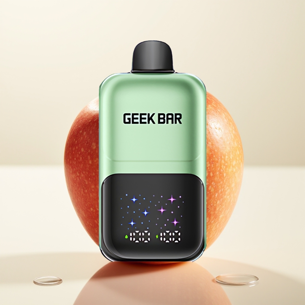 GEEK BAR 2GO 20ml 50.000 Puffov Dvojna Serija Enkratna E-cigareta Dvojno Jabolko A&B z Velikim Zaslonom, Nastavljivim Okusom in Polnljivo Baterijo