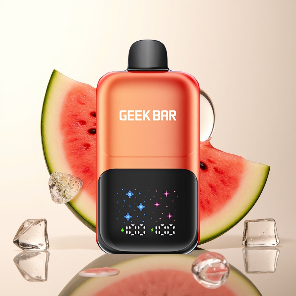 GEEK BAR 2GO 20ml 50.000 Pufov Dve Seriji Enkratna Vape Pen Watermelon Bubble Gum Ice – Velik Interaktivni Ekran