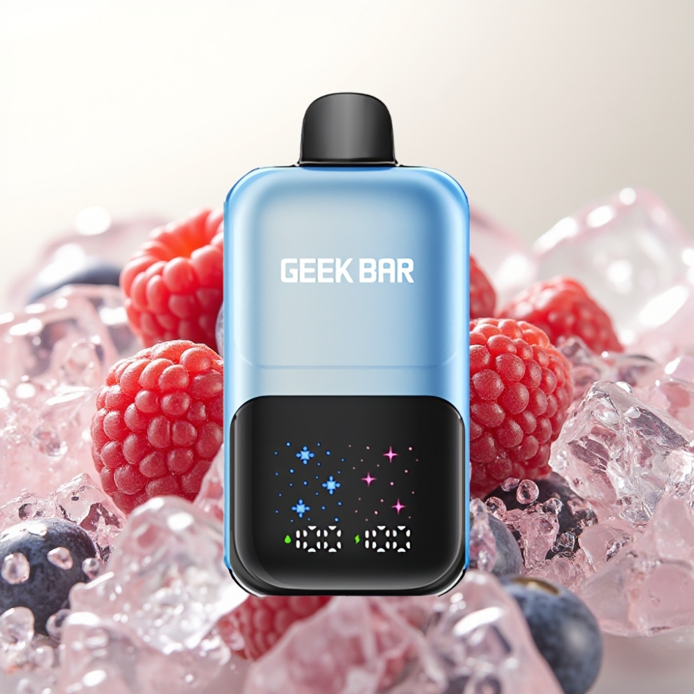 GEEK BAR 2GO 20ml 50.000 Pufov Dvojna Serija Enkratna E-cigareta Borovnica Malina Led