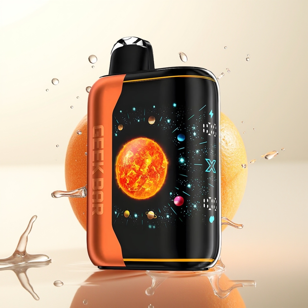 GEEK BAR Platinum Edition 25000 Disposable Vape Punch – 25000 Potegov, Matte Platinum, 3D Zaslon, USB-C, Dvojna Mrežasta Tuljava, 20mL, 2% Nikotin