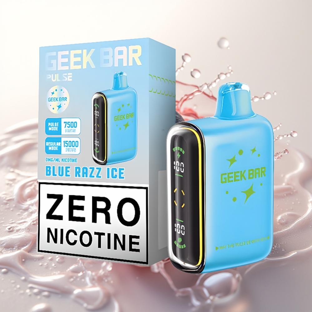 Geek Bar Pulse 15000 Pofov Brez Nikotina Enkratna Vape Naprava s 16ML E-tekočine, Nastavljivim Zračnim Tokom in USB Type-C Polnjenjem