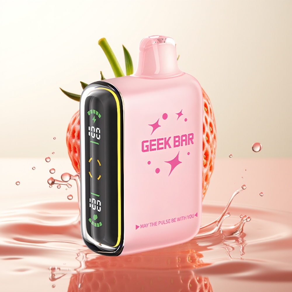 Geek Bar Pulse 15000 Pofov Brez Nikotina Enkratna Vape Naprava s 16ML E-tekočine, Nastavljivim Zračnim Tokom in USB Type-C Polnjenjem