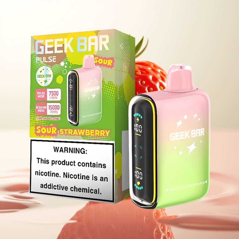 Geek Bar Pulse 15000 Pofov Kisle Izdaje Disposable Vape – 16ML, 5% Nikotin, Nastavljiv Pretok Zraka, 650 mAh Baterija, USB Type-C