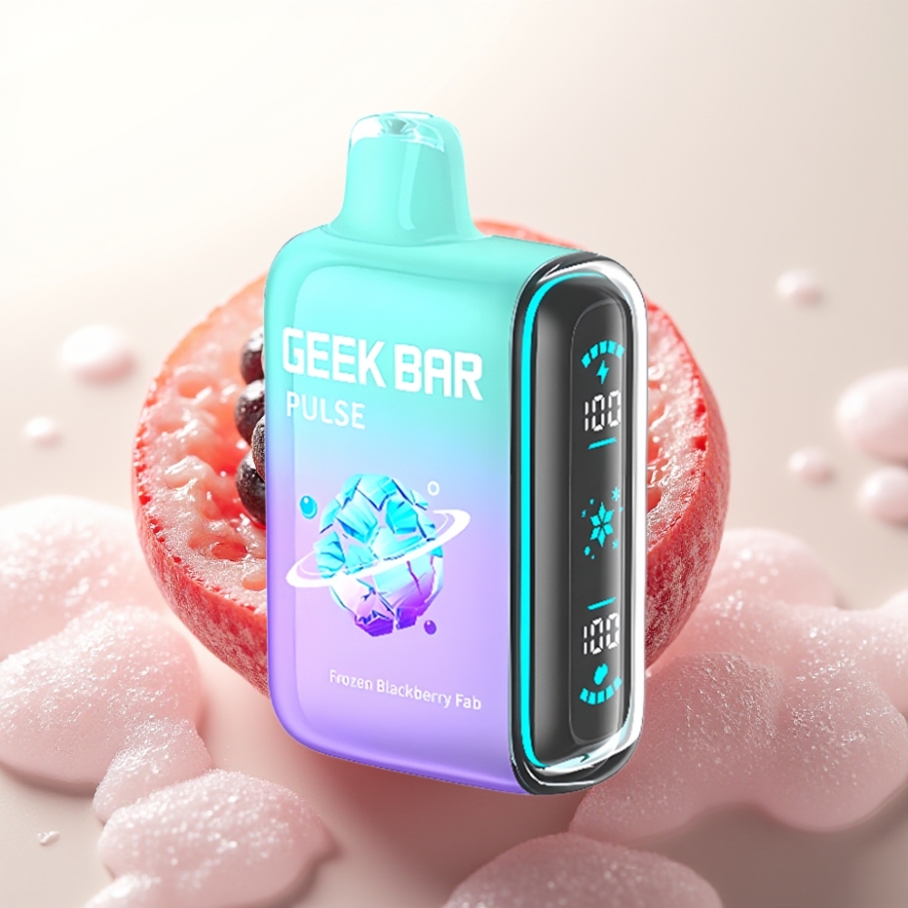 Geek Bar Pulse 15000 Pofov Zamrznjena Edicija – 16ML E-tekočina, 5% Nikotina, Nastavljiv Pretok Zraka, 650 mAh Baterija, USB Type-C