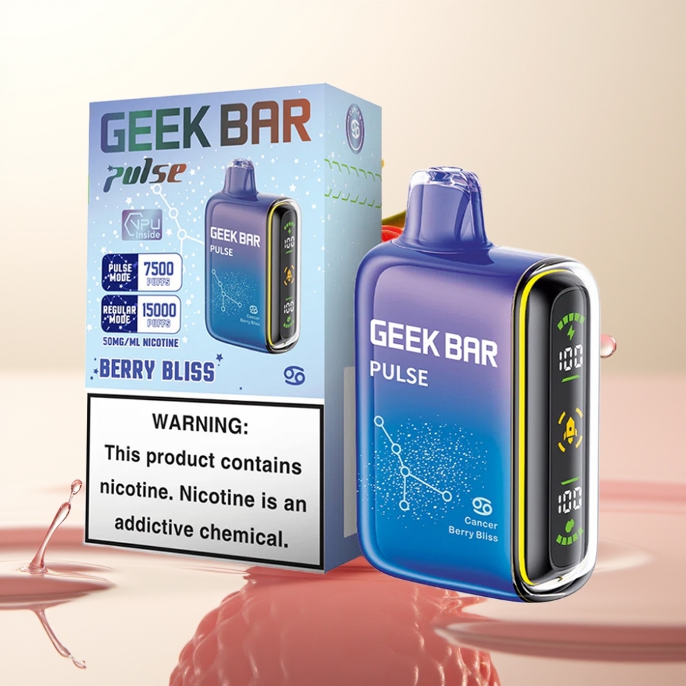 Geek Bar Pulse 15000 Pofov Zodiac Edition – 16ML, 5% Nikotina, 650 mAh, USB Type-C, Nastavljiv Pretok Zraka