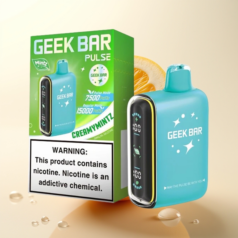 Geek Bar Pulse 15000 Pufov Enkratna Vapa Mintz Edition – 16ML, 5% Nikotina, 650 mAh, USB-C