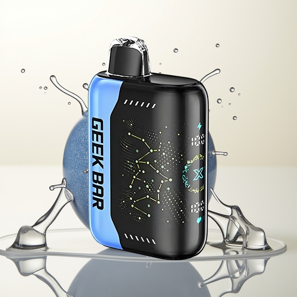 GEEK BAR Pulse X 25000 Potegov Brez Nikotina Enkratna E-cigareta z 18mL E-tekočine, 3D Zaslonom, USB-C in Dvojno Mrežno Tuljavo