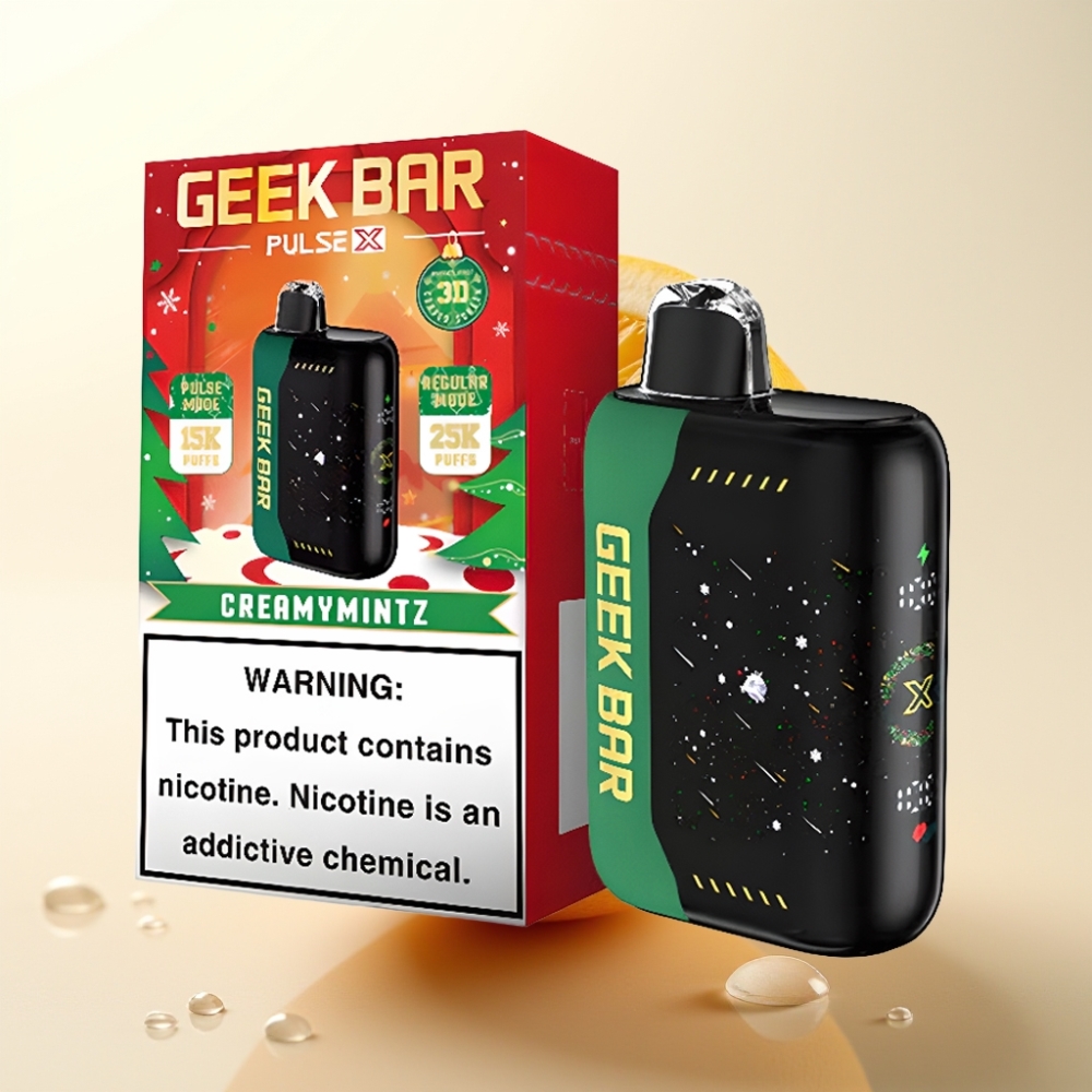 Geek Bar Pulse X 25000 Puffov Božična Edicija | 18mL E-tekočina | 0-5% Nikotina | Dual Mesh Coil