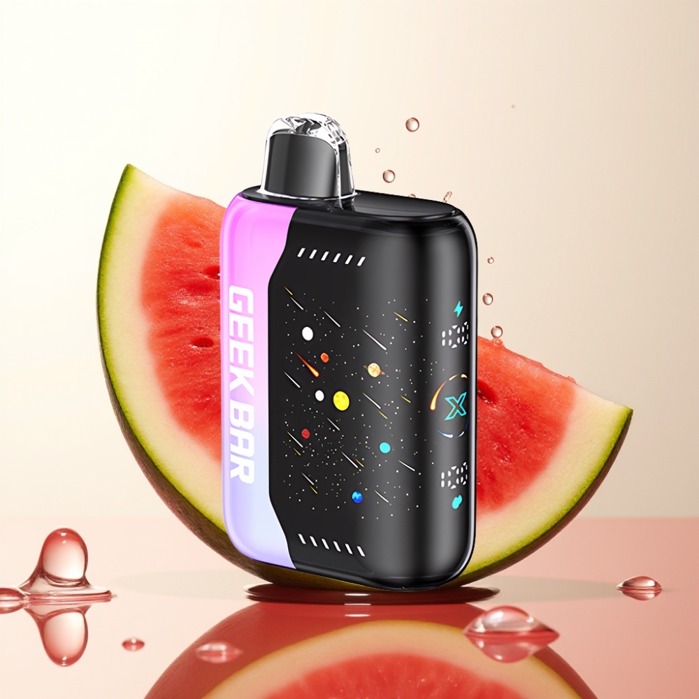 GEEK BAR Pulse X 42K Puffs Meteor Edition Jagoda Lubenica – 820mAh Hitro Polnjenje, Dvojna Mrežna Tuljava, 5% Nikotina