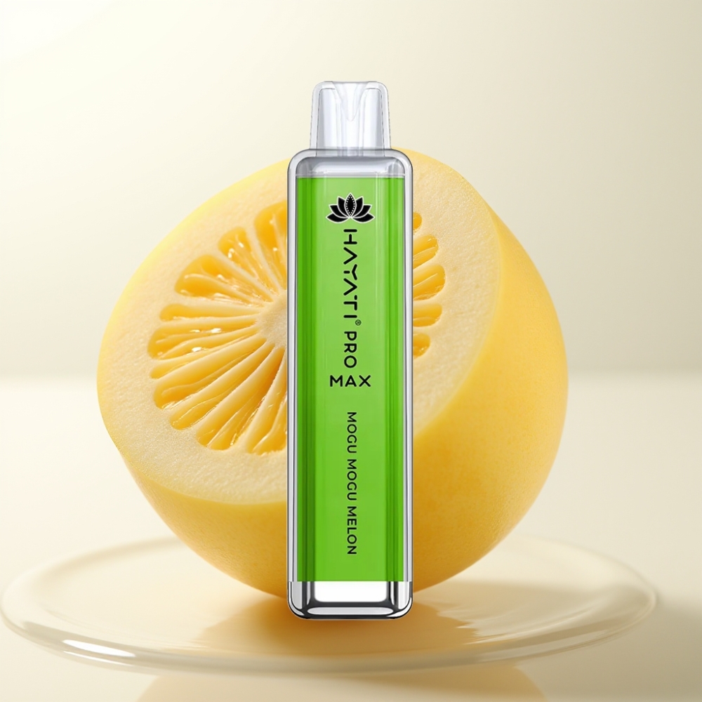Hayati Pro Max 4000 Puffov Enkratna E-cigareta Mogu Mogu Melon – 2ml/10ml, 1400mAh, 2%/5% Nikotin, LED, Mesh Coil, Kristalni Videz