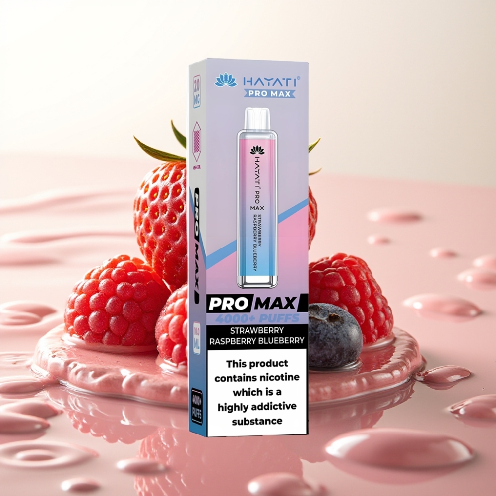 Hayati Pro Max 4000 Puffovi Enkratna Vape Jagoda Malina Borovnica in Hayati Pro Max 4000 Puffovi Enkratna Vape