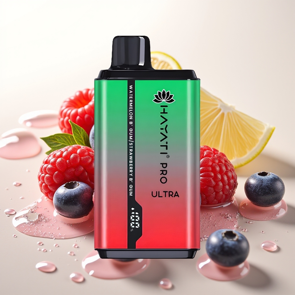 Hayati Pro Ultra 15000 Pof Dispozabilna Vape Borovnica Malina Češnja Limona & Borovnica - 850mAh, 2×12ml, 2% Nikotin, 49 Okusov