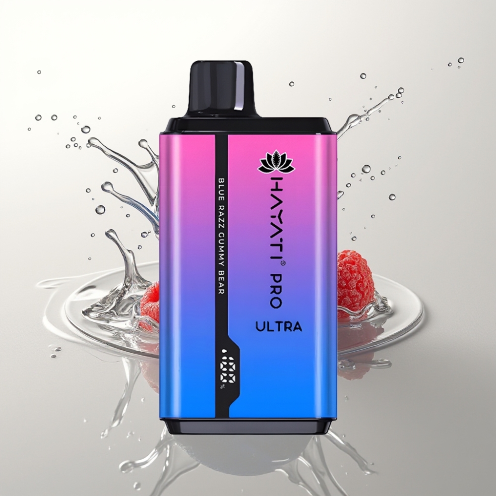Hayati Pro Ultra 15000 Pof Dispozabilna Vape Modra Malina Gumi Medved – 15000+ Potegov, 850mAh, 2×12ml, 2% Nikotina, 49 Okusov