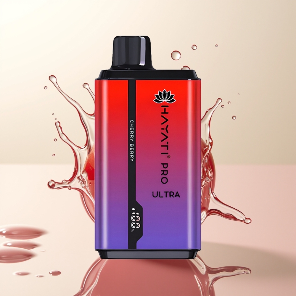Hayati Pro Ultra 15000 Pof Dispozabilni Vape Češnja-Berry | 15000+ Pofov, 850mAh, 2×12ml, 2% Nikotina, 49 Okusov