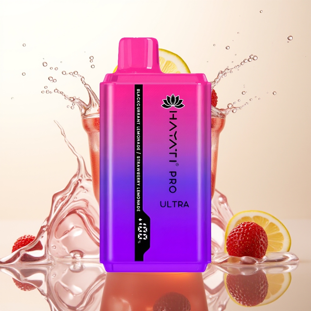 Hayati Pro Ultra 15000 Pof Dispozabilni Vape Črni Ribez Limonada Jagoda Limonada – 15000+ Pofov, 850mAh, 2×12ml, 2% Nikotina, 49 Okusov