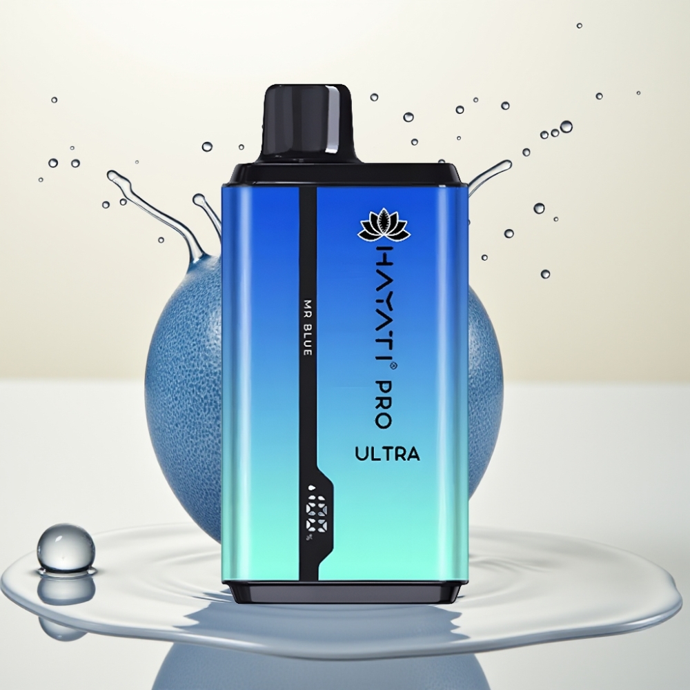 Hayati Pro Ultra 15000 Puffov Enkratna E-cigareta Mr Blue – 850mAh, 2×12ml, 2% Nikotina, 49 Okusov