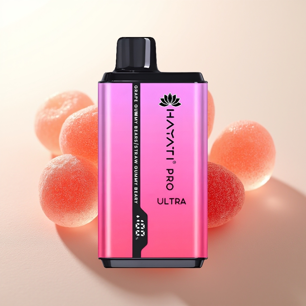 Hayati Pro Ultra 15000 Puffs Enkratna Vape Grozdni Gumi Medved Jagodni Gumi Medved Slovenija