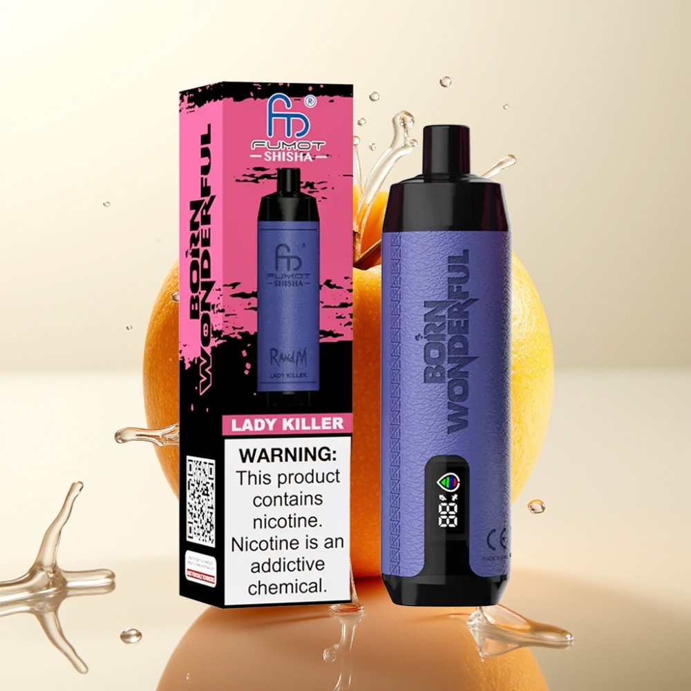 RandM Fumot Shisha 10000 Pufov Enkratna Vape z LED Indikatorjem, 18ml E-tekočine, 850 mAh Baterijo, 0.6ohm Mesh Coil in Type-C Priključkom
