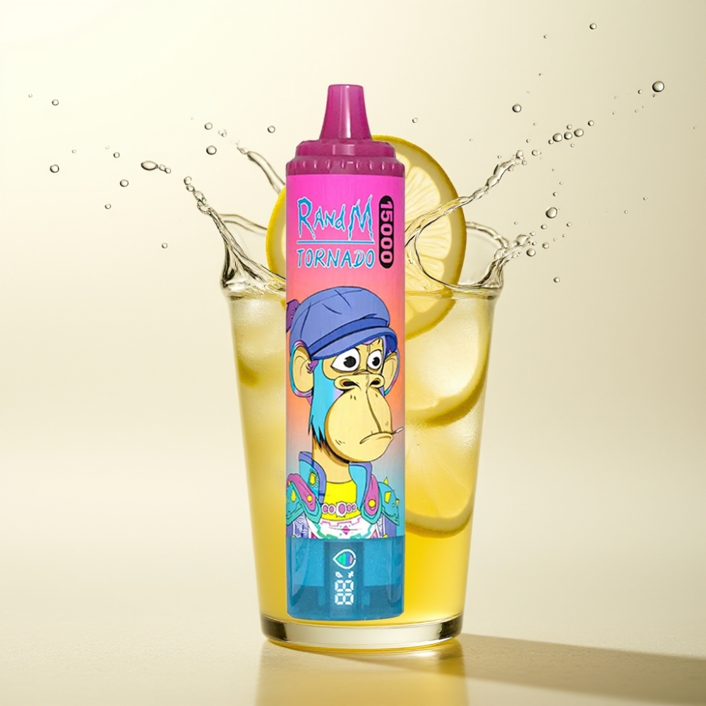 RandM Fumot Tornado 15000 Puffov Enkratna Vape Limonada - 25ml, 850mAh, Tip-C, LCD, 0.9 Ohm Mesh