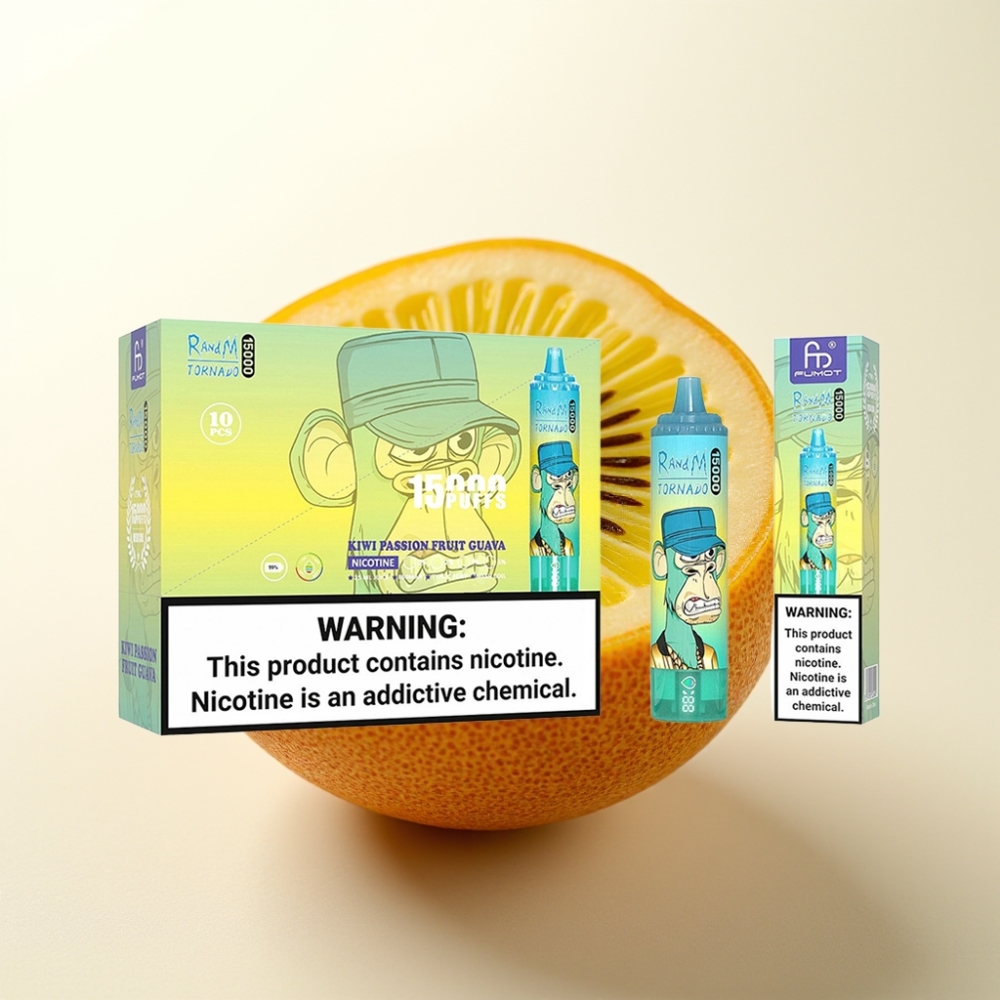 RandM Fumot Tornado 15000 Pufov Enkratna Vape E-parjenka Kiwi Pasijonka Guava