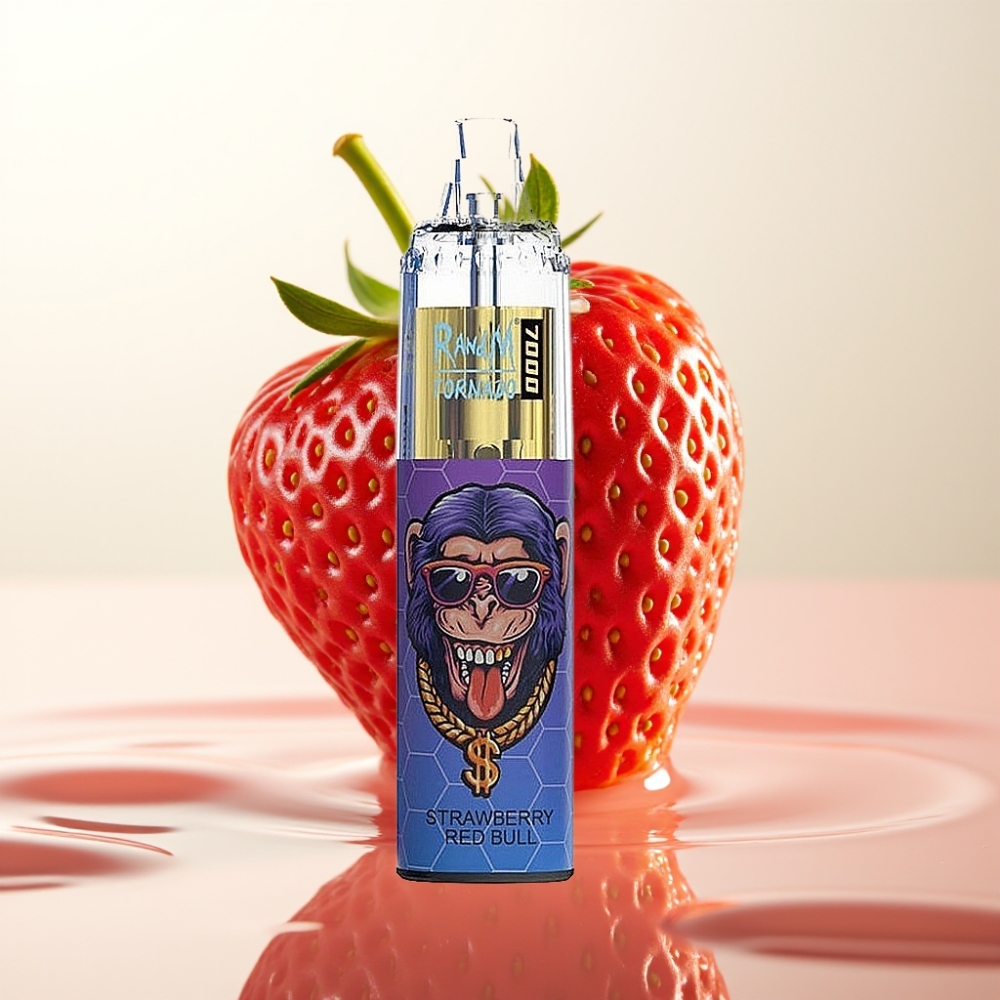 RandM Fumot Tornado 7000 Disposable Vape Slovenija (Jagoda Red Bull) - 7000 Puffov