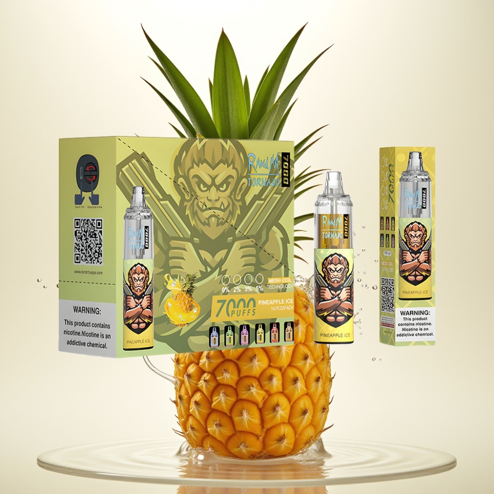 RandM Fumot Tornado 7000 Piškotov Ledeni Ananas